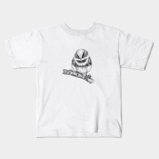 Red Headed Tit Bird Kids T-Shirt